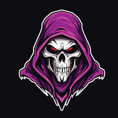 Skull Reaper Esports Logo Mascot Vector Illustration