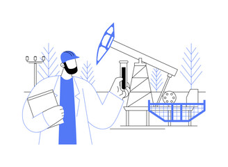 Optimize oil extraction process abstract concept vector illustration.