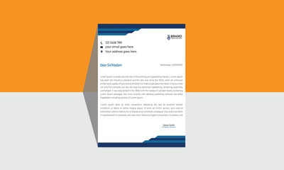 Simple letterhead design template with vector format