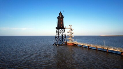 Lighthouse Oberever Sand in the North Sea - Dorum Neufeld North Sea
A arieal flight with the drone from the lighthouse Oberever Sand