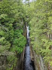 Foto op Canvas Ausable Chasm Canyon and mountain river between the cliffs  © Mike