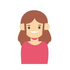 Circle avatars with young people's faces. Portraits of diverse men and women. Set of user profiles. Round icons with happy smiling humans. Colored flat vector illustration