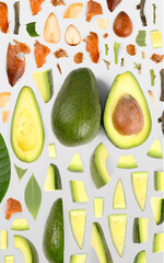 Avocado Slice and Leaf Collection