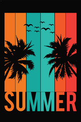 Summer T-shirt Design.