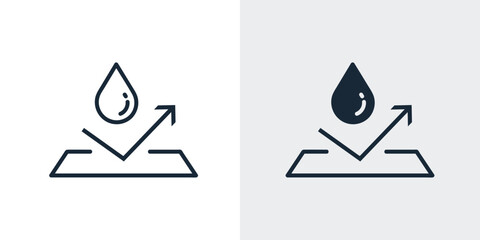 Water repellent surface symbol concept vector. Waterproof icon
