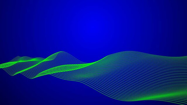 Dynamic wave particles seamless curve lines shiny background