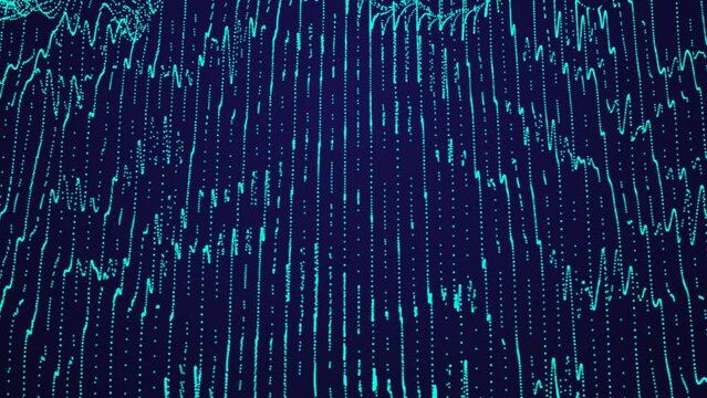 Dynamic wave dots particles seamless curve lines shiny motion background