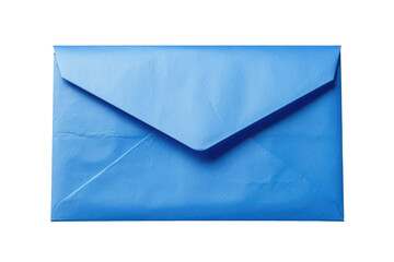 Blue envelope isolated on transparent background. Generative Ai