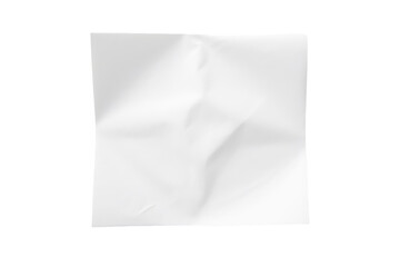 White paper isolated on transparent background. Generative Ai