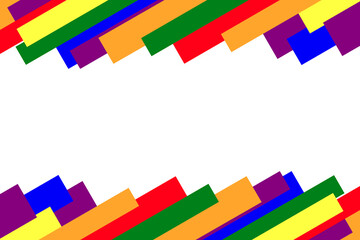 LGBT rainbow pride stripe background with copy space. color symbol for pride month.transparent background illustration.