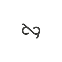 the letters a and g are the infinity sign