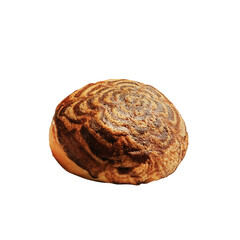 Transparent background of chocolate bread