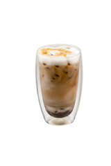 Transparent background of iced caramel