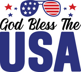 God bless the USA 4th of July SVG, Fourth of July svg, America svg, USA Flag svg, Patriotic, Independence Day Shirt, Cut File Cricut