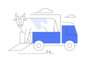 Livestock transportation abstract concept vector illustration.