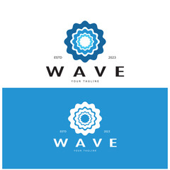 Water wave icon vector