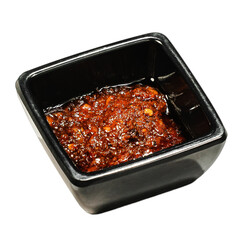 transparent bowl of sauce