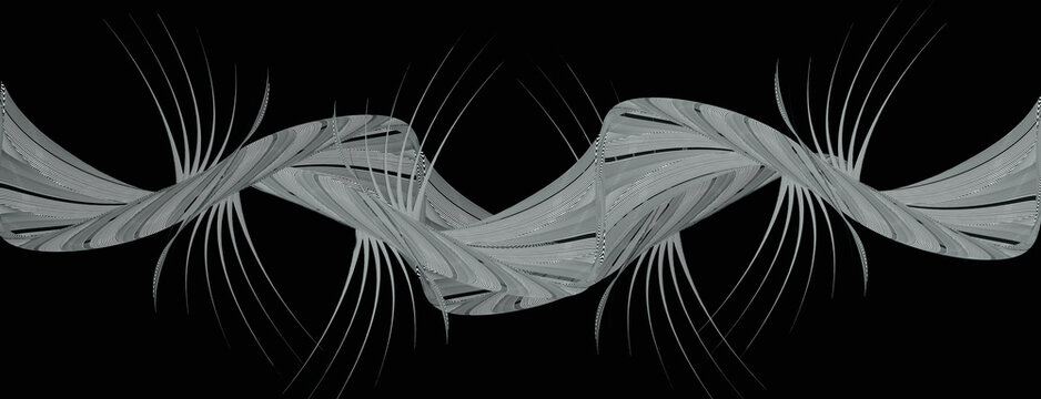 Wave in parallel lines beauty 3d texture graphic illustration
