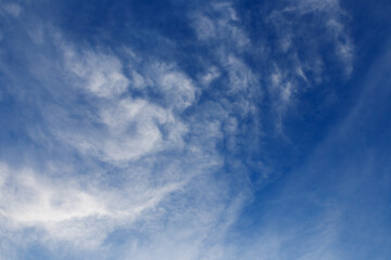 blue sky background with white clouds. Sky with white clouds.