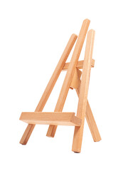 Artist wooden easel isolated on white