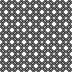 Black and white seamless pattern texture. Greyscale ornamental graphic design. Mosaic ornaments. Pattern template. Vector illustration. EPS10.