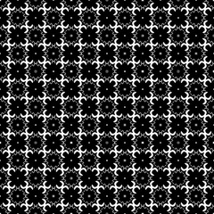 Black and white seamless pattern texture. Greyscale ornamental graphic design. Mosaic ornaments. Pattern template. Vector illustration. EPS10.