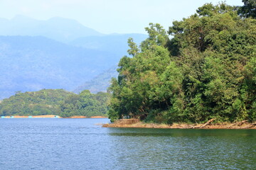 the lake in front of the peruvannamuzhi (peruvannamoozhi) dam, Kuttyady (Kuttiady, Kuttyadi), Kerala, India