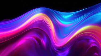 Fototapeta na wymiar Vivid holographic neon background. Illustration AI Generative.