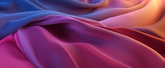 Luxury silk wave background. Illustration Generative AI.