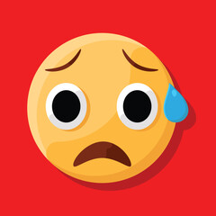 Dissapointed but relieved face emoji