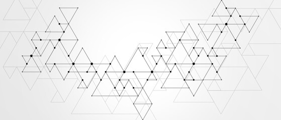 Abstract geometric technological banner