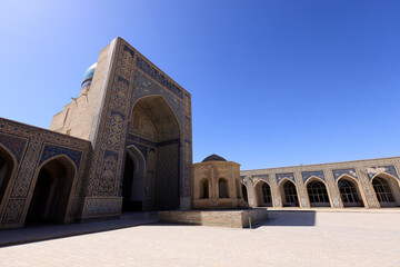 Fototapeta na wymiar Poi Kalyan complex, view of the Mosque area, Bukhara, Uzbekistan
