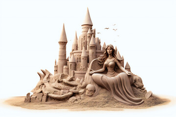 Summer Sandcastles on the Beach: Captivating Ocean Views and Towering Architectural Wonders - Explore Waikiki, City Beach, Sun More! Embrace the Summertime Vibes with Beach Bags Cove Sea Generative Ai