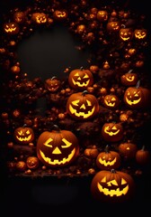 Halloween Day background copy space, for web design greeting card poster, advertising work,generative ai illustration