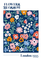 Flower poster vintage 