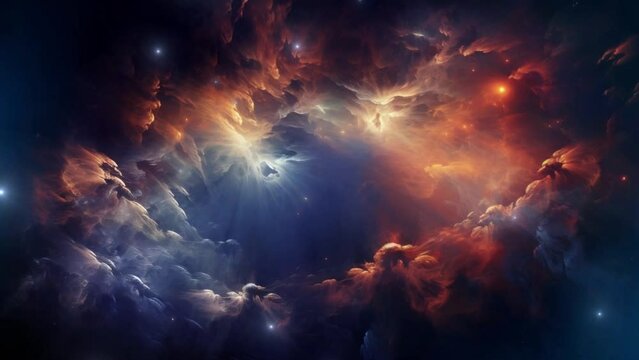 Beautiful nebula in space - stars - galaxy - cosmos - Concept Art
