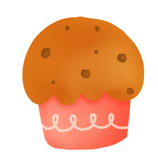 cupcake with chocolate