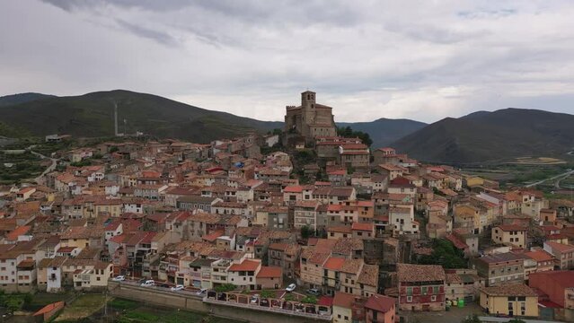 Cornago, La Rioja. Sierra de Alcarama. Cloudy day