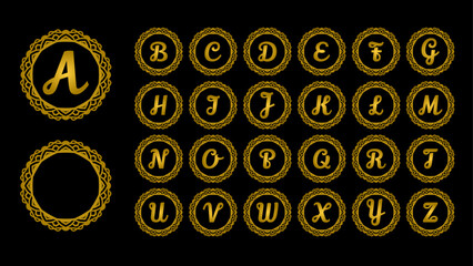 mandala gold logo set