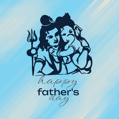 Vector happy father's day greeting social media post 