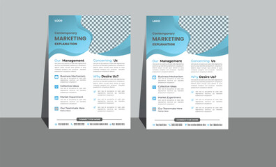 A4 modern business flyer design template, modern template with color,perfect for creative professional business