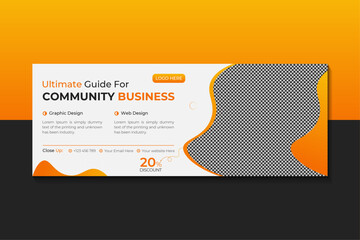 Business Facebook Cover Or Social Media Banner design template
