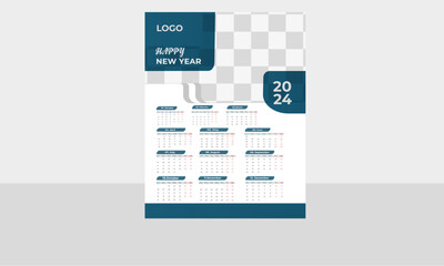 Creative Wall calender design Template. 