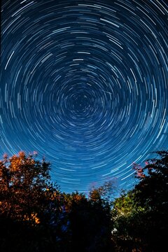 Startrails with meteroid