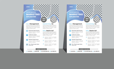 A4 modern Business Flyer  design template Layout with Colorful Accents,perfect for creative professional business
