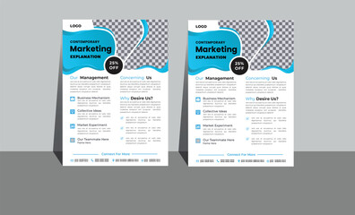 A4 modern Business Flyer  design template Layout with Colorful Accents,perfect for creative professional business
