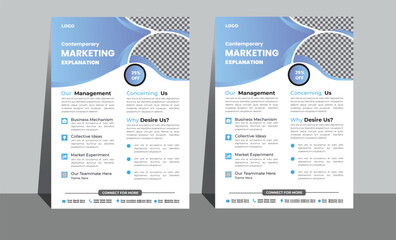 A4 modern Business Flyer  design template Layout with Colorful Accents,perfect for creative professional business
