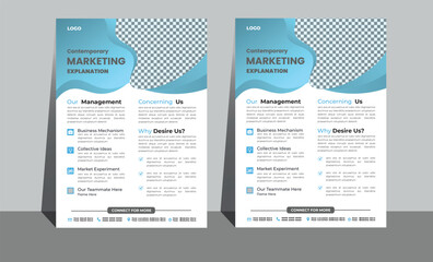 A4 modern Business Flyer  design template Layout with Colorful Accents,perfect for creative professional business
