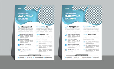 A4 modern Business Flyer  design template Layout with Colorful Accents,perfect for creative professional business
