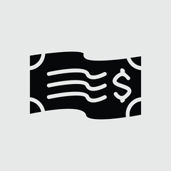 Dollar money solid icon vector image